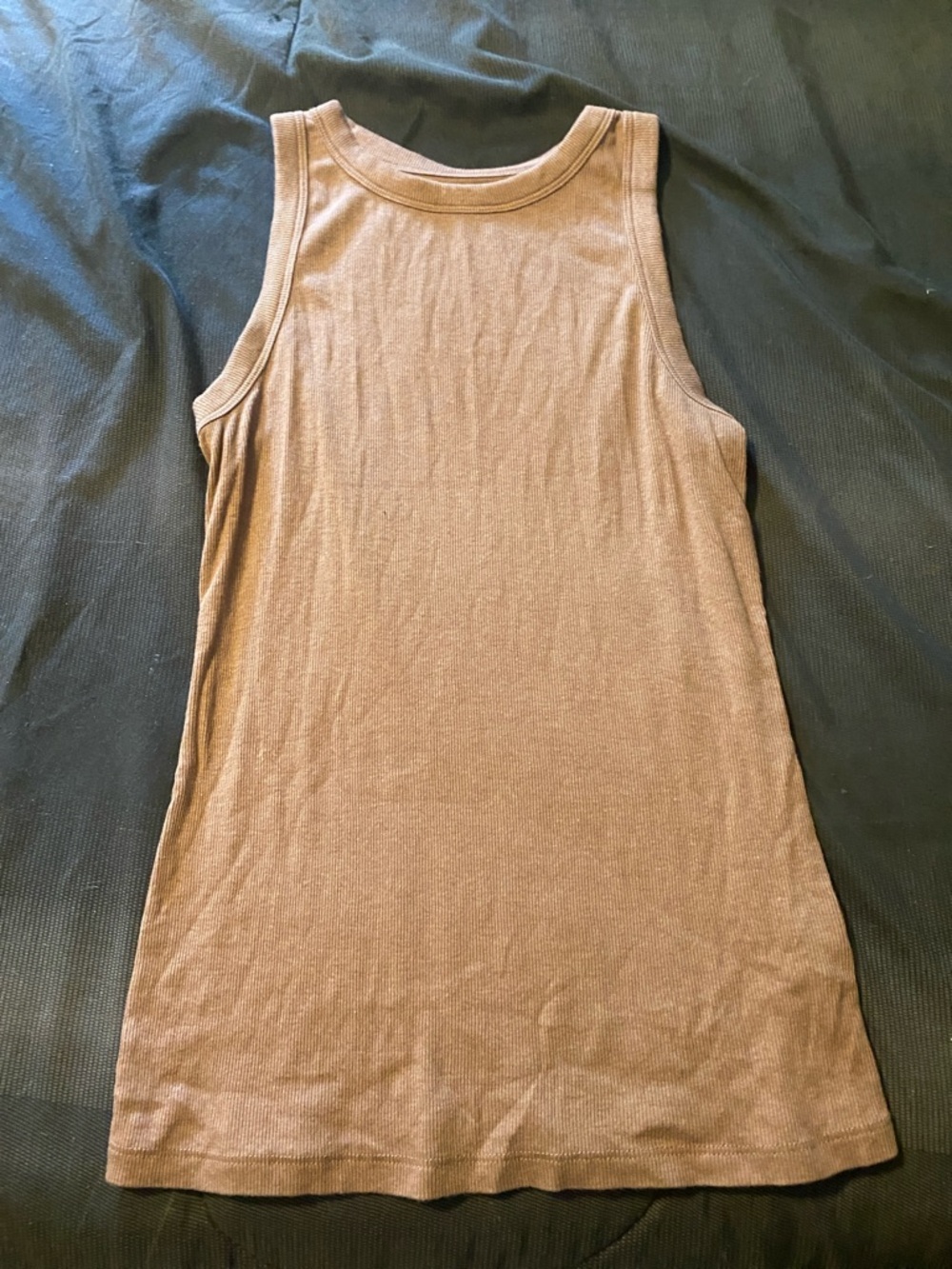 Women's Sleeveless Ribbed Tank Top - Brown